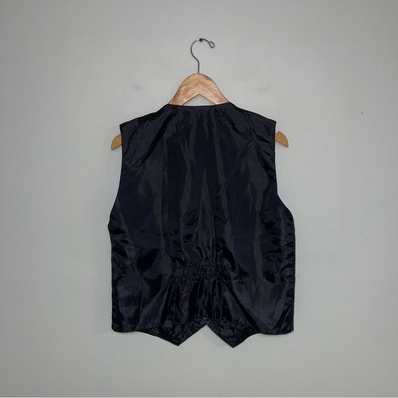 Learsi Leather Vest Men's Size Medium Red Blue Black Vintage Patchwork Lined - Picture 5 of 6